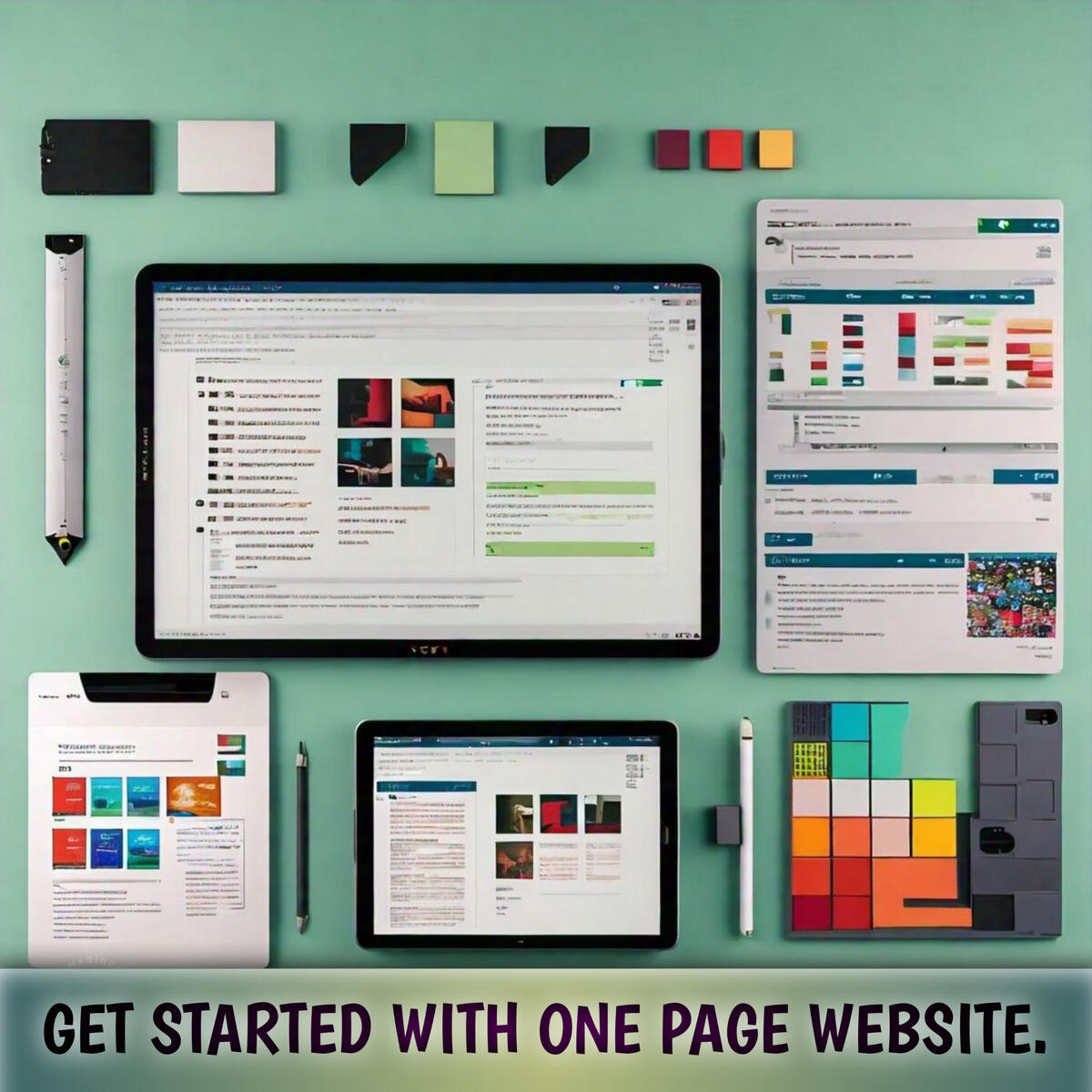 Getting started with one page website Image of web design